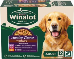 WINALOT Sunday Dinner Mixed in Gravy Wet Dog Food Suits Adult Dogs with Chicken