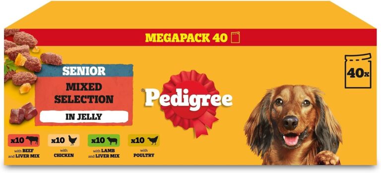 PEDIGREE Senior Dog Food Pouches Chunks in Jelly Suitable for Older Dogs