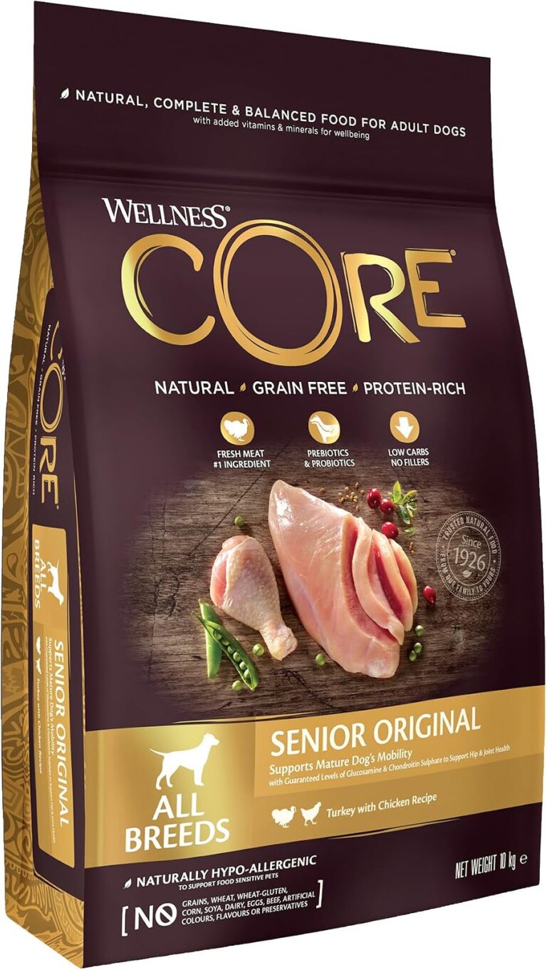 Wellness CORE Senior Chicken and Turkey dry food supports aging dogs joints