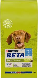 Beta Adult Turkey and Lamb Dry Dog Food for Adult Dogs with Digestive Health Benefits
