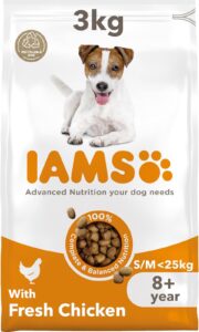 IAMS Senior Small Medium Complete Dry Dog Food with Fresh Chicken for Aging Pets