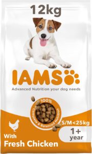 IAMS Adult Small Medium Complete Dry Dog Food with Chicken for Healthy Teeth