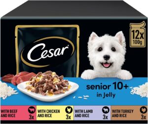 CESAR Senior 10+ Deliciously Fresh Wet Dog Food Pouches Suitable for older dogs